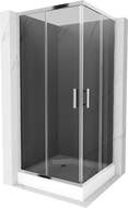 Mexen Rio štvorcová sprchová kabína 90 x 90 cm, grafitová čierna, chrómová + závesný bidet Rio, biela- 860-090-090-01-40-4510