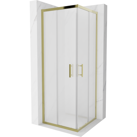 Mexen Rio štvorcový sprchový kút 70 x 70 cm, matný, zlatý - 860-070-070-50-30