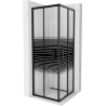 Mexen Rio štvorcový sprchovací kút 70 x 70 cm, čierne pásiky, čierny - 860-070-070-70-20