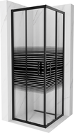 Mexen Rio štvorcový sprchovací kút 70 x 70 cm, čierne pásiky, čierny - 860-070-070-70-20