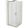Mexen Rio štvorcový sprchovací kút 80 x 80 cm, matný, zlatý - 860-080-080-50-30