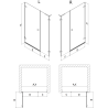 Mexen Lunar-B L sprchové dvere výklopné pravé 120 cm, transparentné, čierne - 832SL-120-050-70-00-P