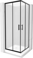 Mexen Rio štvorcová sprchová kabína 80 x 80 cm, inovať, čierna + závesný bidet Rio, biela- 860-080-080-70-30-4510