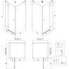 Mexen Lunar L sprchovací kút ľavý 95 x 80 cm, transparentný, chróm - 834L-095-080-01-00-L