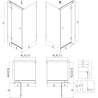 Mexen Lunar T sprchovací kút s vyklápacími ľavými dverami 130 x 90 cm, transparentný, kartáčovaná meď - 834T-130-090-65-00-L