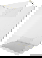 Mexen Kioto sprchová stena voľne stojaca 140 x 200 cm, transparentná/matná 8 mm, zlatá - 800-140-002-50-35