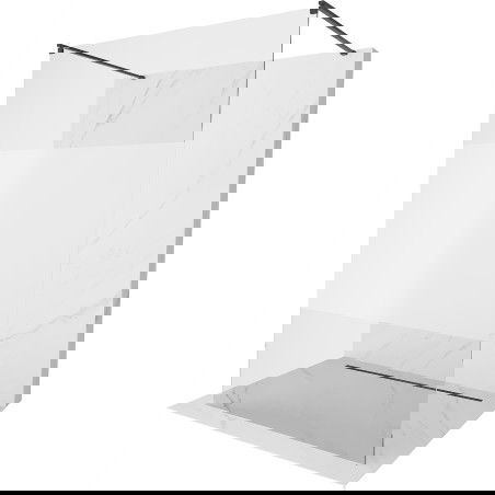 Mexen Kioto voľne stojaca sprchová stena 140 x 200 cm, transparentná/matná 8 mm, čierna - 800-140-002-70-35
