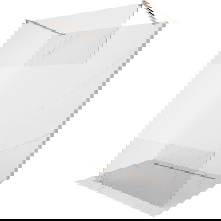 Mexen Kioto voľne stojaca sprchová stena 140 x 200 cm, transparentnéné/inovať 8 mm, zlatoružová - 800-140-002-60-35