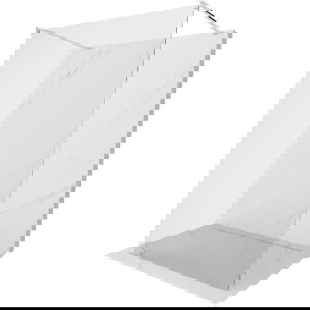 Mexen Kioto voľne stojaca sprchová stena 130 x 200 cm, priehľadná 8 mm, chróm - 800-130-002-01-00