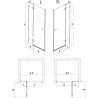 Mexen Lunar L sprchové dvere jednokrídlové ľavé 80 cm, transparentné, zlaté - 834L-080-000-50-00-L