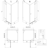 Mexen Lunar sprchovací kút otvárací pravý 90 x 80 cm, transparentný, gun metal - 834-090-080-95-00-P