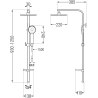 Mexen Q40 sprchový stĺp, chróm - 798404095-00