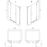Mexen Lunar sprchové dvere otočné ľavé 145 cm, transparentné, chróm - 834S-145-050-01-00-L