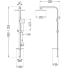 Mexen Q45 sprchový stĺp, zlatá - 798454595-50
