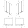 Mexen Lunar L sprchové dvere otváracie ľavé 155 cm, transparentné, chróm - 834SL-155-050-01-00-L