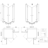 Mexen Lunar L Duo sprchovací kút s otváracími dverami 120 x 80 cm, transparentný, chróm - 834L-120L-080P-01-00