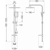 Mexen Q54 sprchový stĺp, biela/chrom - 798545495-21
