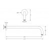 Mexen nástenné sprchové rameno 40 cm biele - 79211-20