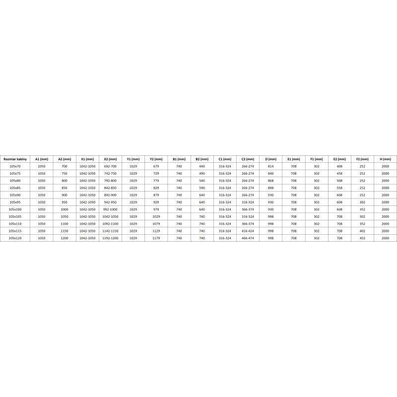 Mexen Lunar L Duo sprchová kabína, výkyvná ľavá 105 x 80 cm, transparentná, brúsený nikel - 834L-105L-080P-97-00