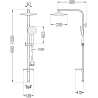 Mexen Q67 sprchový stĺp, chróm/biela - 798676795-00