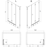 Mexen Lunar-F L skladacie sprchové dvere ľavé 130 cm, transparentné, chróm - 836SL-130-050-01-00-L