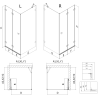 Mexen Lunar-F skladací sprchovací kút pravý 80 x 80 cm, transparentný, gun metal - 836-080-080-95-00-P