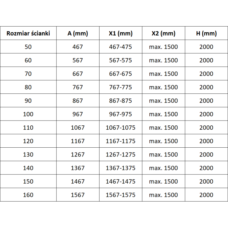 Mexen Lunar sprchová stena Walk-in ľavá 60 x 200 cm, transparentná 8 mm, brúsený nikel - 830-060-000-97-00-L