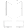 Mexen Lunar L sprchová stena Walk-in ľavá 120 x 200 cm, transparentná 8 mm, ružové zlato - 830L-120-000-60-00-L