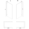 Mexen Lunar L sprchová stena Walk-in ľavá 110 x 200 cm, transparentná 8 mm, brúsená meď - 830L-110-000-65-00-L