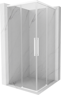 Mexen Rox Duo posuvný sprchový kút 95 x 95 cm, priehľadný, biely - 8C2D-095-095-20-00