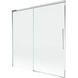 Mexen Rox rozťahovacia vaňová zástena s 2 krídlami 160 x 150 cm, transparentná, chróm - 8C9-160-001-01-00