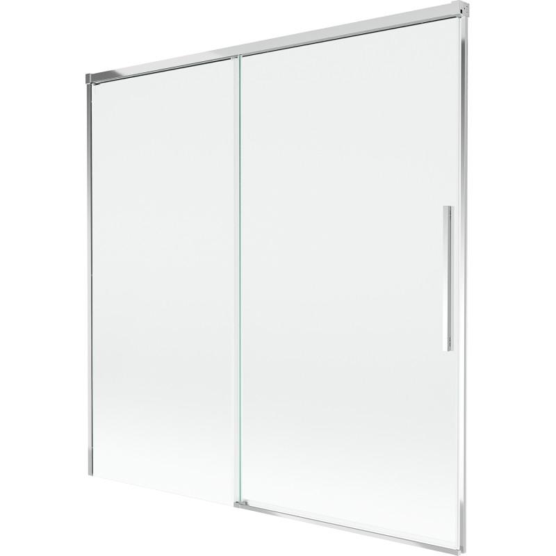 Mexen Rox rozťahovacia vaňová zástena s 2 krídlami 160 x 150 cm, transparentná, chróm - 8C9-160-001-01-00