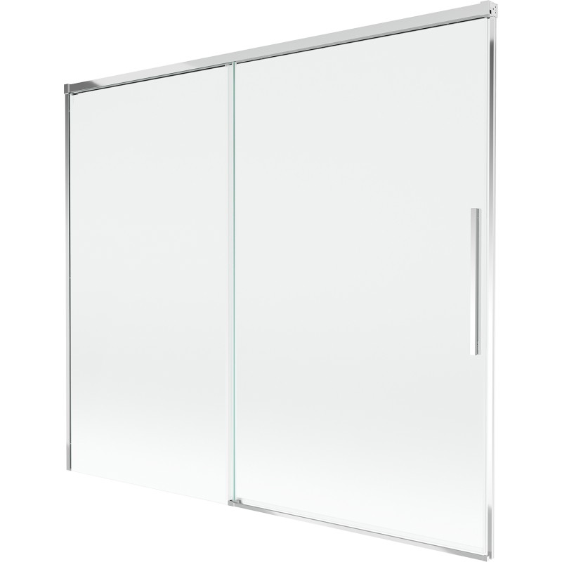Mexen Rox roztiahnuteľná dvojkrídlová vaňová zástena 180 x 150 cm, transparentná, chrómová - 8C9-180-001-01-00