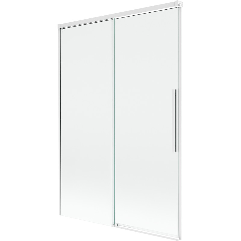 Mexen Rox rozťahovacia dvojkrídlová vaňová zástena 120 x 150 cm, priehľadná, biela - 8C9-120-001-20-00