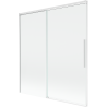 Mexen Rox vaňová zástenka s 2-dverami, posuvná 150 x 150 cm, transparentná, biela - 8C9-150-001-20-00