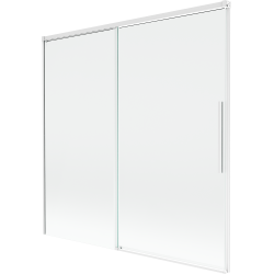 Mexen Rox sprchový paraván 2-krídlový posuvný 160 x 150 cm, transparentný, biely - 8C9-160-001-20-00