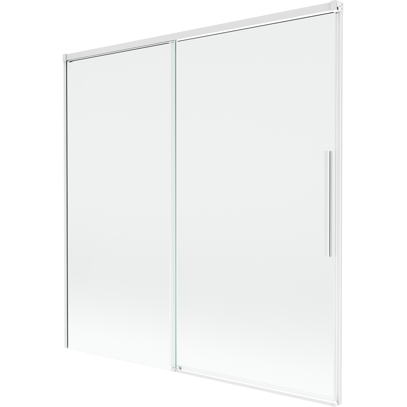 Mexen Rox sprchový panel, dvojkrídlový, posuvný, 160 x 150 cm, priehľadný, biely - 8C9-160-001-20-00