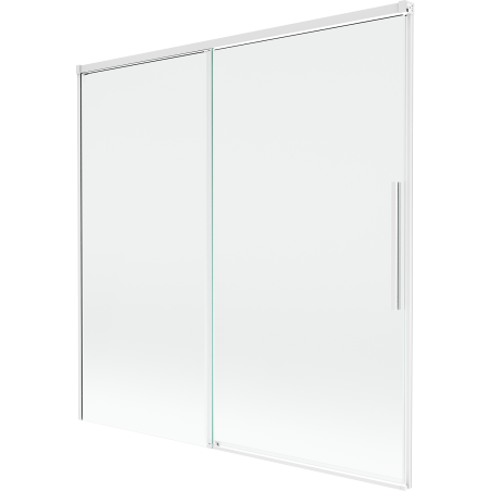 Mexen Rox sprchový paraván 2-krídlový posuvný 160 x 150 cm, transparentný, biely - 8C9-160-001-20-00