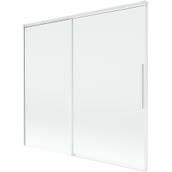 Mexen Rox vaňová zástena 2-krídlová zasúvacia 170 x 150 cm, transparentná, biela - 8C9-170-001-20-00