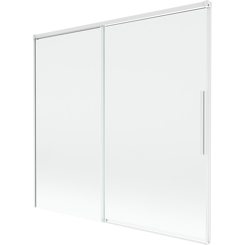 Mexen Rox dvojkrídlová posuvná vaňová zástena 170 x 150 cm, transparentná, biela - 8C9-170-001-20-00