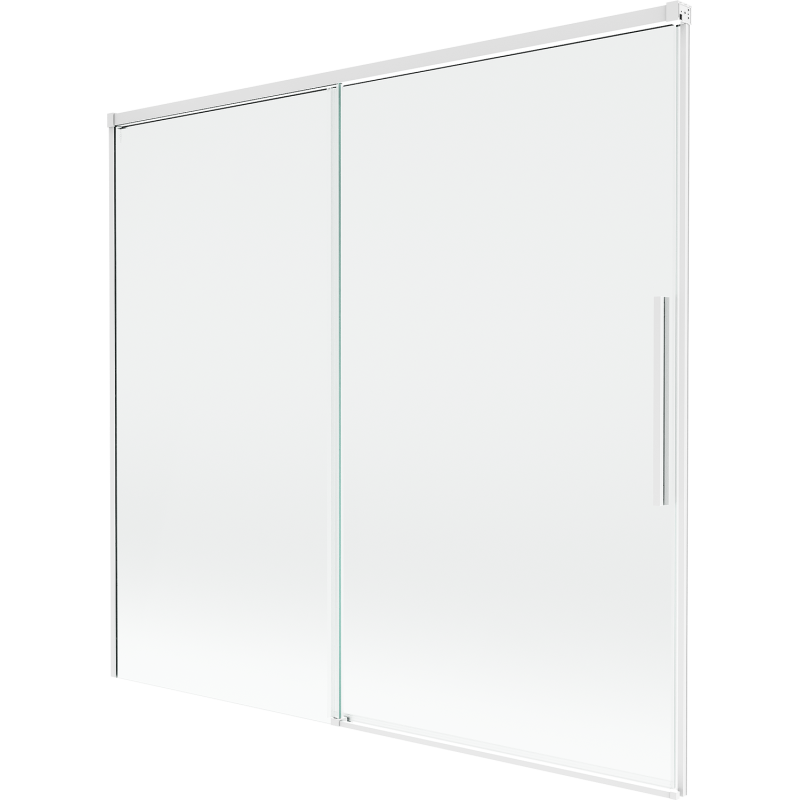 Mexen Rox vaňová zástena 2-krídlová zasúvacia 170 x 150 cm, transparentná, biela - 8C9-170-001-20-00
