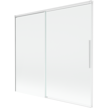 Mexen Rox vaňová zástena 2-krídlová zasúvacia 170 x 150 cm, transparentná, biela - 8C9-170-001-20-00