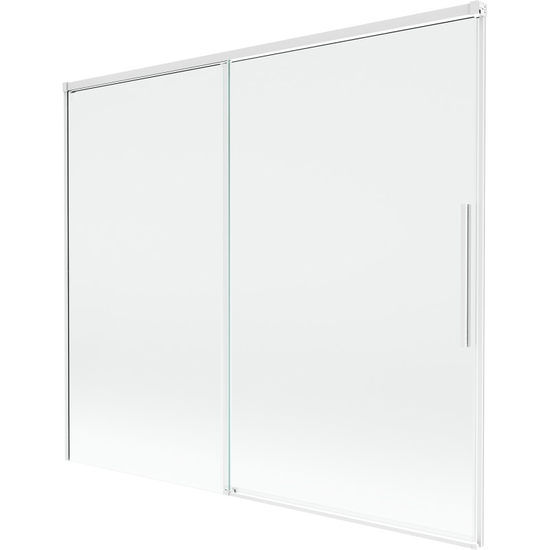 Mexen Rox vaňová zástena 2-krídlová posuvná 180 x 150 cm, transparentná, biela - 8C9-180-001-20-00