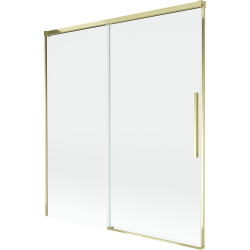 Mexen Rox vaňová zástena 2-krídlová posuvná 150 x 150 cm, transparentná, zlatá - 8C9-150-001-50-00