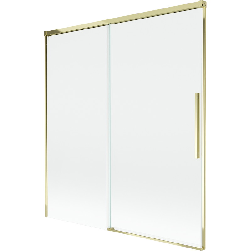 Mexen Rox vaňová zástena 2-krídlová posuvná 150 x 150 cm, transparentná, zlatá - 8C9-150-001-50-00