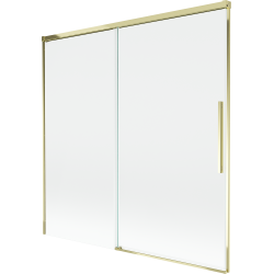Mexen Rox rozťahovacia dvojkrídlová vaňová zástenka 160 x 150 cm, transparentná, zlatá - 8C9-160-001-50-00