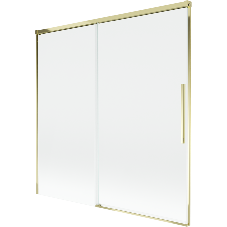 Mexen Rox sprchový chránič na vaňu, posuvný, 2-krídlový, 160 x 150 cm, transparentný, zlatý - 8C9-160-001-50-00