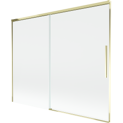 Mexen Rox dvojkrídlový posuvný vaňový panel 190 x 150 cm, transparentný, zlatý - 8C9-190-001-50-00