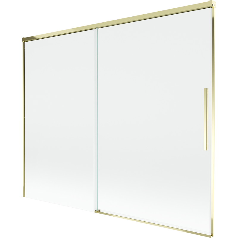 Mexen Rox dvojkrídlový posuvný vaňový panel 190 x 150 cm, transparentný, zlatý - 8C9-190-001-50-00