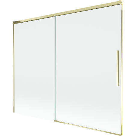 Mexen Rox dvojkrídlový posuvný vaňový panel 190 x 150 cm, transparentný, zlatý - 8C9-190-001-50-00